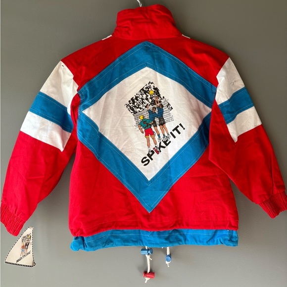 Vintage NWT Mighty Mac, youth size 7, Red and Blue 'Spike It!' Jacket. Zip up - Picture 8 of 10